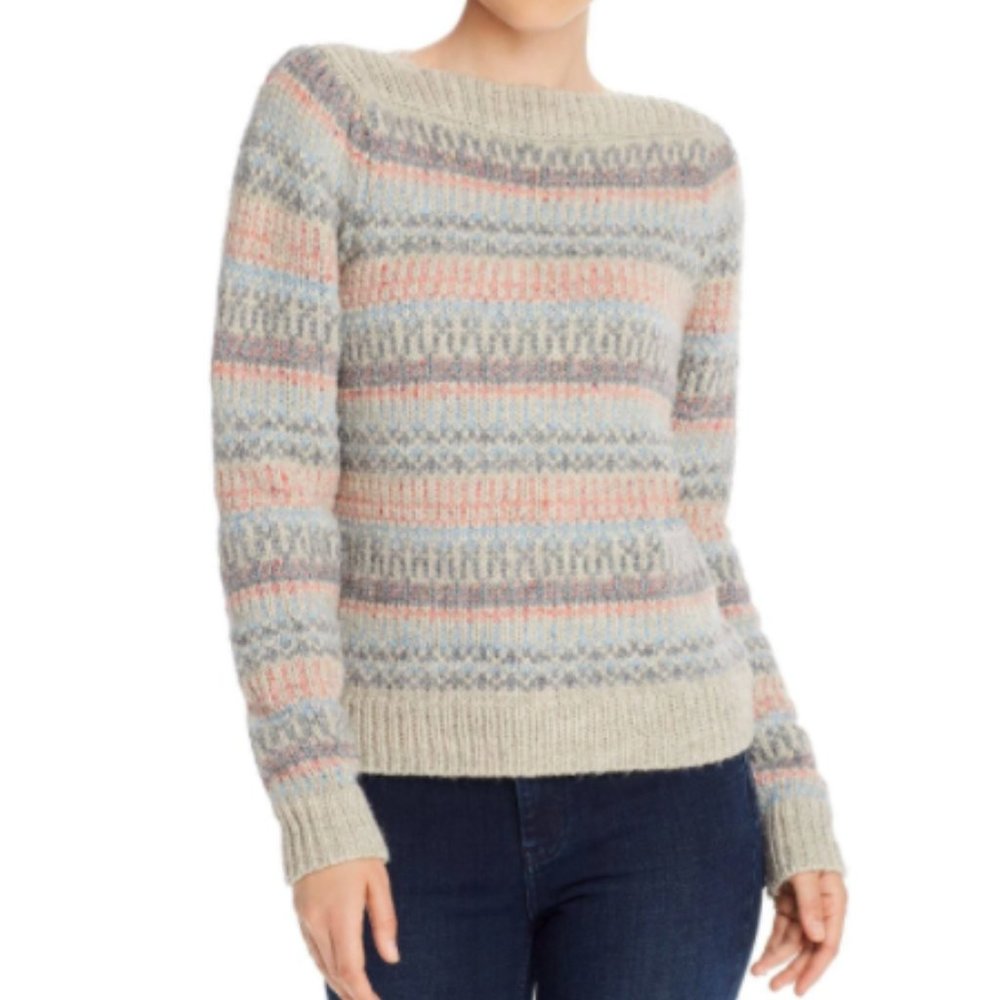 NWT! REBECCA TAYLOR Fair Isle Crew Neck Sweater XS